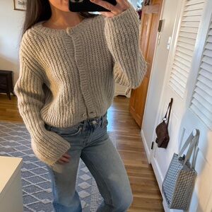 H&M Light Gray Knit Cardigan